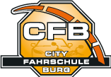 City Fahrschule Burg s/w Vektorgrafik
